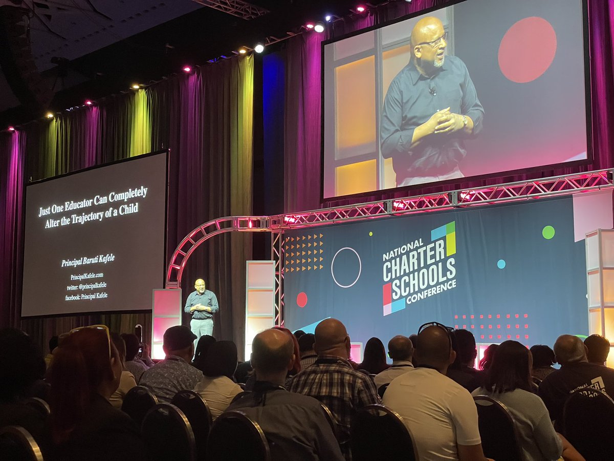 2nd day of #NCSC22 at the general session <a href="/PrincipalKafele/">Principal Kafele</a> addressing educators on “Just One Educator Can Completely Alter the Trajectory of a Child”
@Ninacharters