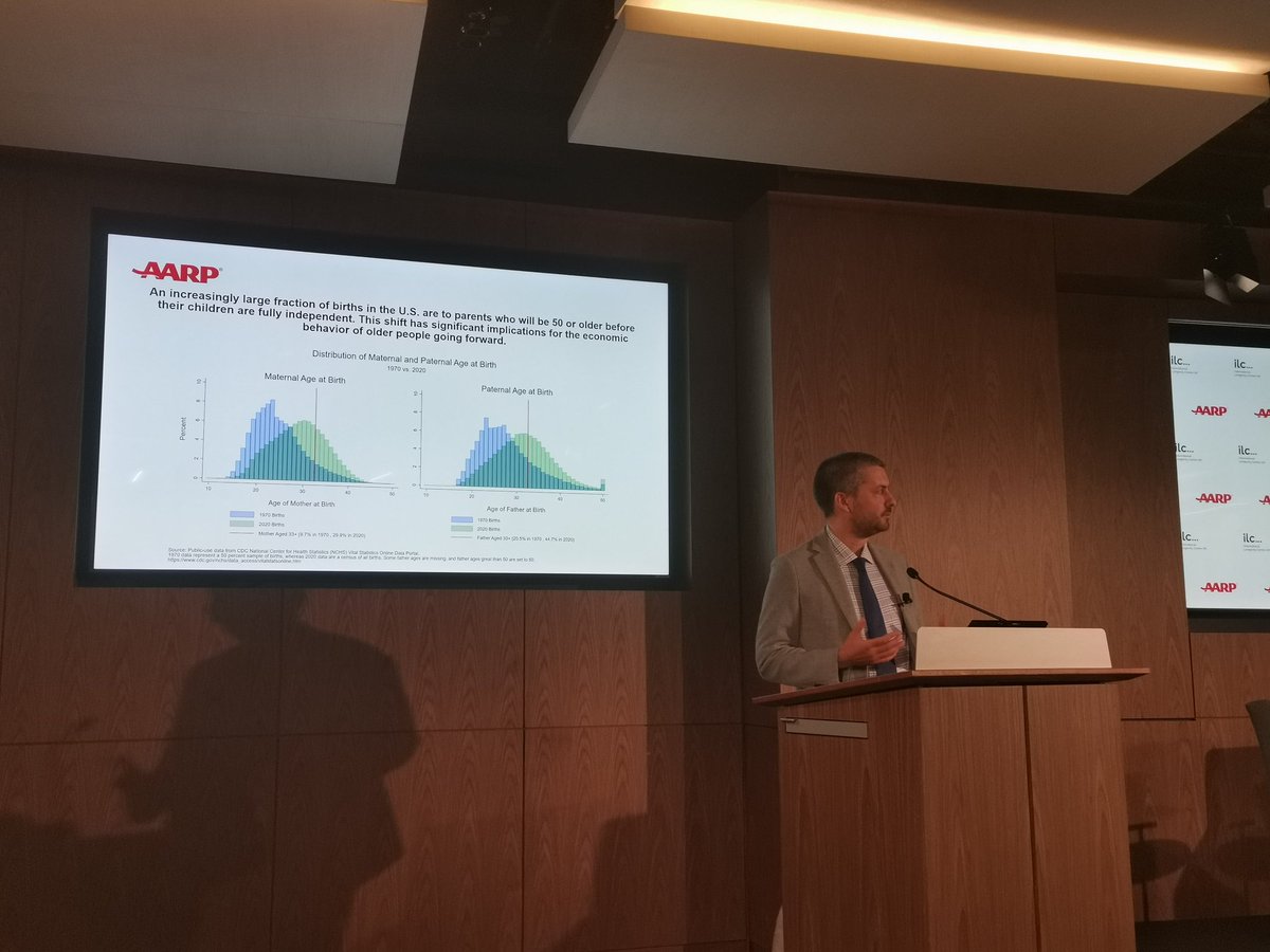 Important point by Justin Ladner @AARP at our joint event on the global #LongevityDividend. We're not just living longer but our life stages are also shifting. @ILCUK