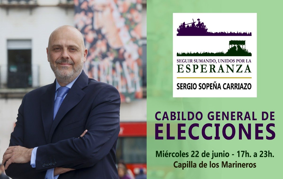 📢 Hermano, no lo dudes, el futuro de la hermandad depende de ti. 

¡Acude a votar!
 #SeguirSumando #UnidosPorLaEsperanza