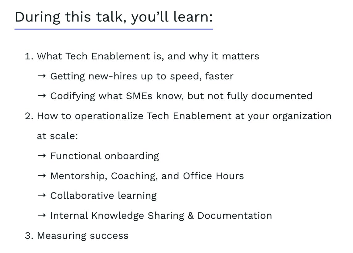 plusplus's tweet image. Creating a deliberate way for people to continuously understand how your org works & how to work at your org is key to successful and meaningful innovation 💥
Learn the basics of Tech Enablement at our upcoming Talk w/ @markog on June 28.
plusplus.co/tech-enablemen…