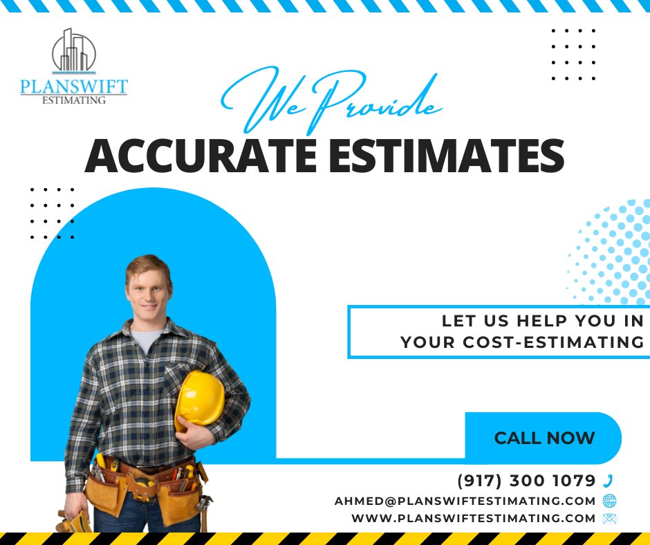 PlanSEstimating's tweet image. Wanna Discuss Your Project?
Email: ahmed@planswiftestimating.com
Phone: +1 917 300 1079
.
.
.
#projectmanager #estimating #subcontractors #constructionestimation #estimation #costestimation #quantitytakeoff #materialtakeoff #materials #constructionestimating #projectmanagement
