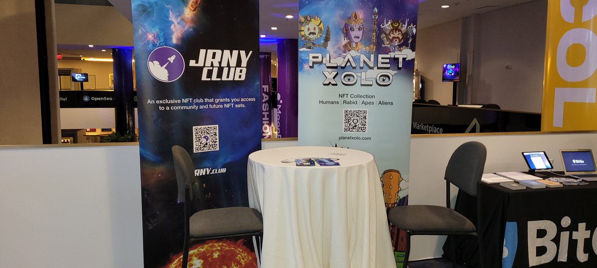 Our booth at <a href="/NFT_NYC/">NFT.NYC</a> 

Stop by to say hey to our community managers or if you're interested in learning more about our projects!