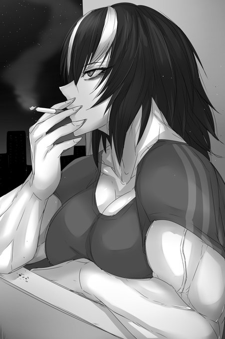 ファンアートで喫煙中の環さん
ÜSAさん(@usanokasume)のとこの娘です☺️ 