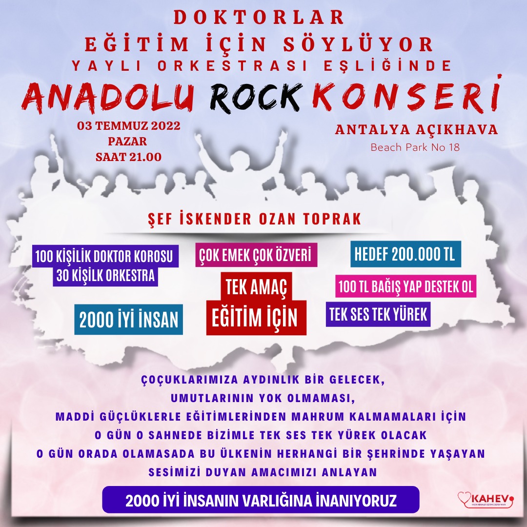 Konsere gelemeseniz bile, istediğiniz tutarda BAĞIŞ yapabilirsiniz🤗

QNB Finansbank
ALICI ADI:
Kadın Hekimler Eğitime Destek Vakfı

TR 210011100000000086325280

Açıklama: konser <a href="/egeofficialpage/">Ege</a> <a href="/KAHEV2018/">KAHEV</a> #hekimlertakiplesiyor