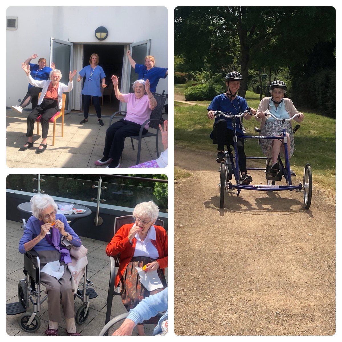 debbiej04969992's tweet photo. Llys Eleanor independent extra care Amazzzing how the weather can change your morning 😂 Tenants enjoyed bike rides, Armchair exercises outdoors and to finish off the morning plenty of 🍉 in the glorious 🌞 💕💕 https://t.co/QY3R8F8gnz