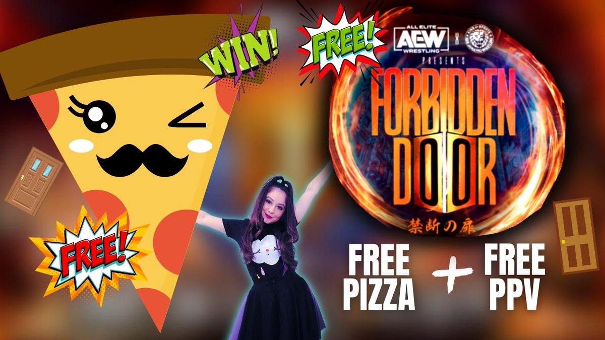 _denisesalcedo's tweet image. 💥UNLOCK THE FORBIDDEN DOOR &amp;amp; ENTER MY GIVEAWAY!!!💥

Prize: WATCH AEW X NJPW: FORBIDDEN DOOR for FREE + FREE PIZZA! 

To Enter:
- RETWEET
- FOLLOW ME
- COMMENT the match ur most excited for!

IF this gets more than 1,000 retweets, there will be 2 WINNERS. 

Ends Thursday. GL! ♥️