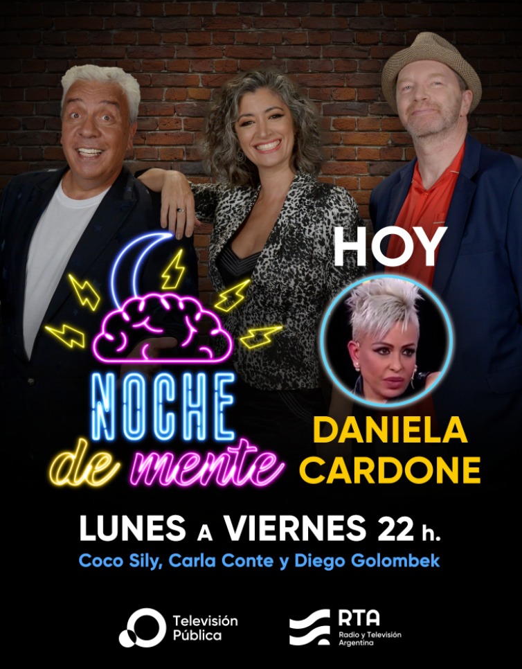 Canal7Prensa's tweet photo. Hoy @cocosily, @carlaconteok y @DiegoGolombek reciben a #DanielaCardone en la @TV_Publica, con juegos mentales para experimentar, jugar y demostrar que la ciencia también es divertida

#NocheDeMente
HOY A LAS 22.00 | https://t.co/7ICTP3ecKL

https://t.co/T9XBRRt283 https://t.co/hm7mbVqofR