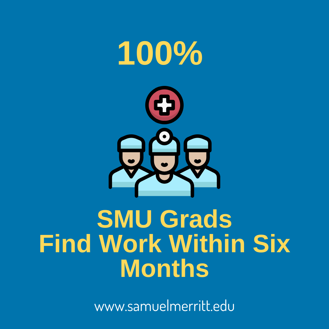 SamuelMerrittU's tweet photo. Did you know that all #SMUGrads report finding work in clinical settings shortly after or even before graduation?
Learn more about #SamuelMerrittU and our programs here: https://t.co/xkFk7CfF4y https://t.co/OhA2lLq3Hy