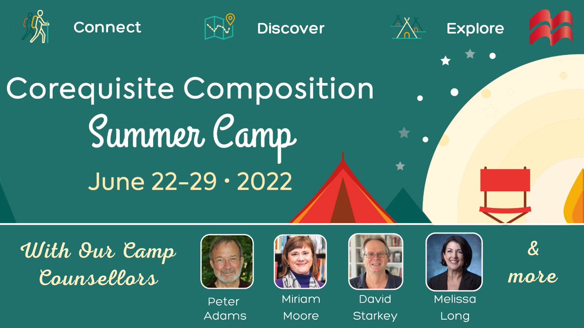 Bedford_English's tweet image. Corequisite Summer Camp starts Tomorrow! Join us, our tent has room for everyone.

You can still register here: ow.ly/QpyK50JCXHJ

#writingsessions #corequisite #composition