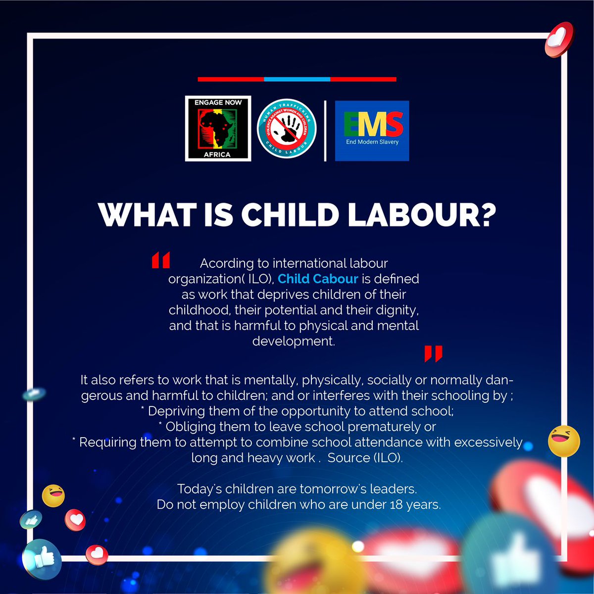 EndModernSlave1's tweet photo. Join us in the fight against #ChildLabour 
#EndChildLabour #EndChildSacrifice #EndHumanTrafficking https://t.co/1eTVWjz6GS