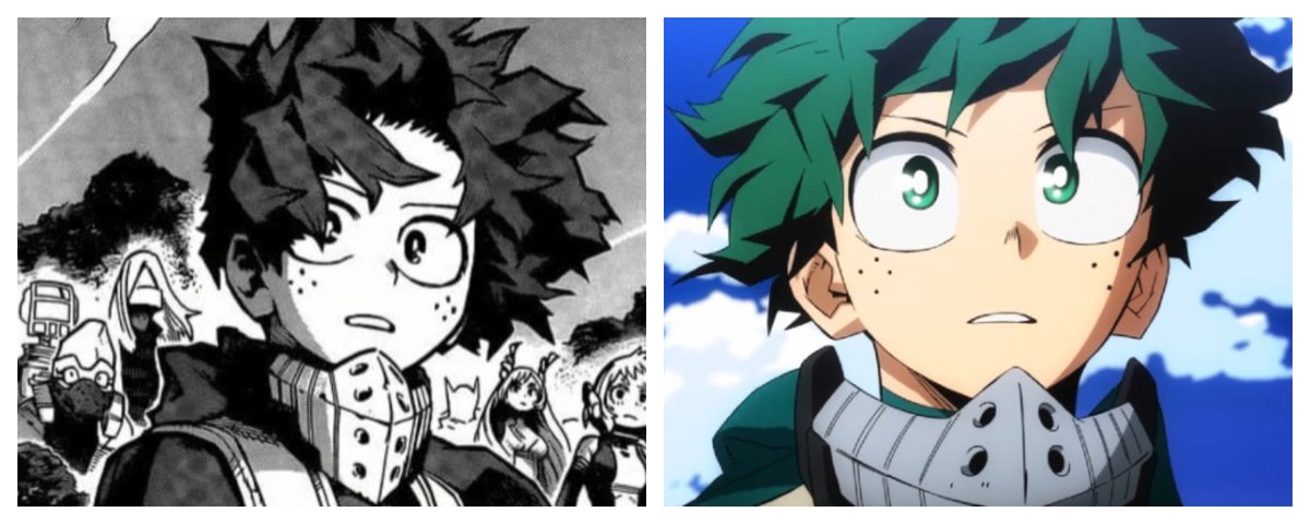 Anaffeine's tweet photo. Some My Hero Academia S6 COMPARISON Manga/ Anime https://t.co/eK2JCunF6j