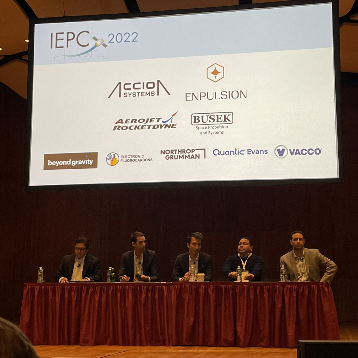 Accion Systems (@accionsystems) on Twitter photo Closing out Day 3 of #IEPC 2022 with the “Commercial New Space Technologies and Companies” panel feat. Louis Perna, cofounder & Chief Scientist @ <a href="/AccionSystems/">Accion Systems</a> Closing out Day 3 of #IEPC 2022 with the “Commercial New Space Technologies and Companies” panel feat. Louis Perna, cofounder & Chief Scientist @ <a href="/AccionSystems/">Accion Systems</a>