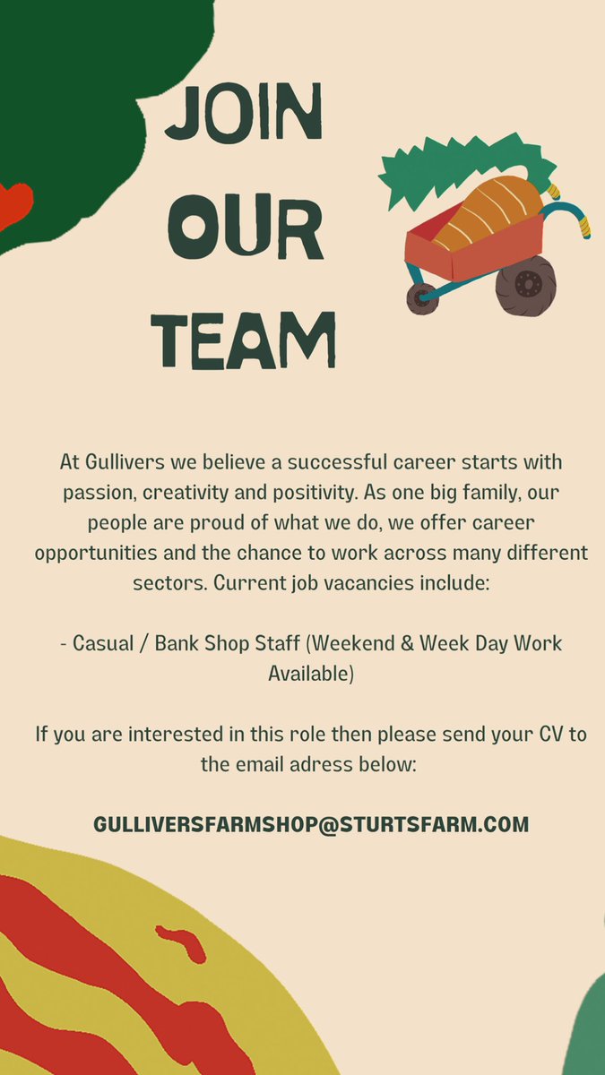 Join our team at Gullivers 💚
