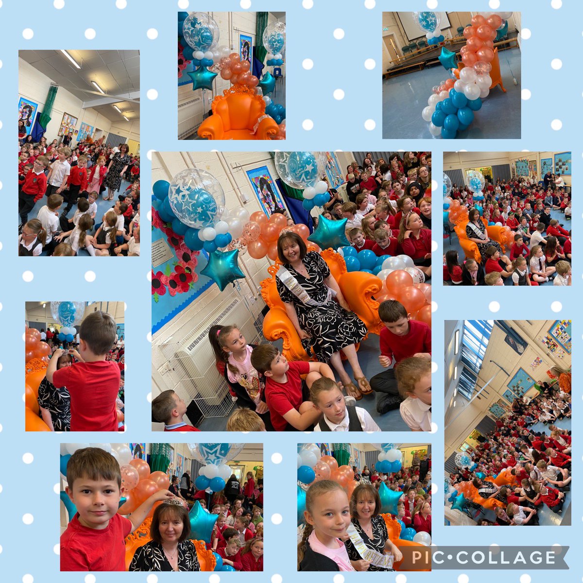 HallglenHT's tweet photo. What a wonderful assembly we had today for our @LowerEPHPS Mrs McLaughlan. She’s taking VERY early retirement 😊 and our children and staff gave her a beautiful send off today. Thanks for everything you’ve done for #@HallglenPrimary! Have a wonderful time with your family 🐾❤️⭐️ https://t.co/9ov9zFxYeh
