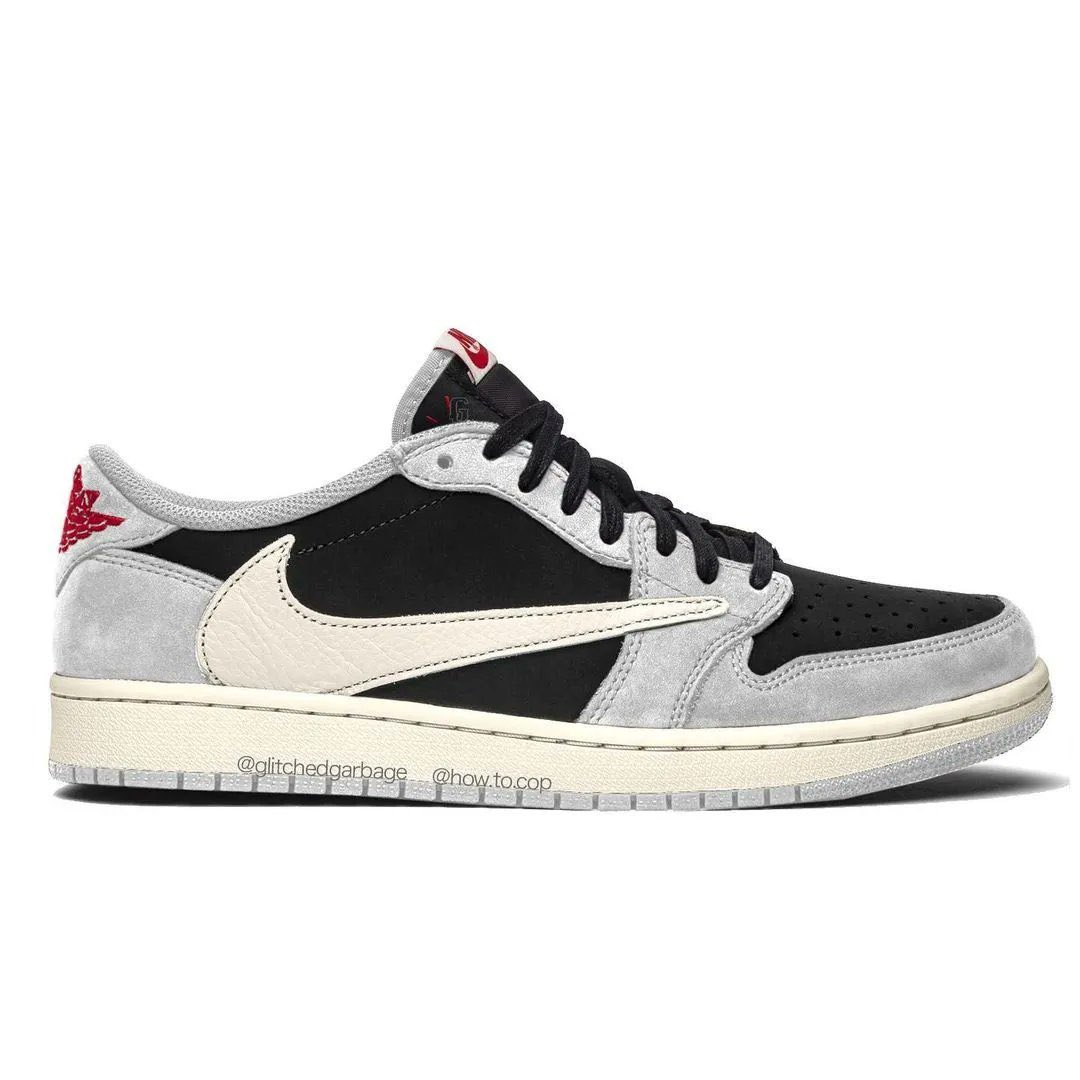 thesolesupplier's tweet photo. Travis Scott x Air Jordan 1 Low “Black Grey” 👀🌵 https://t.co/3h34pcANZM