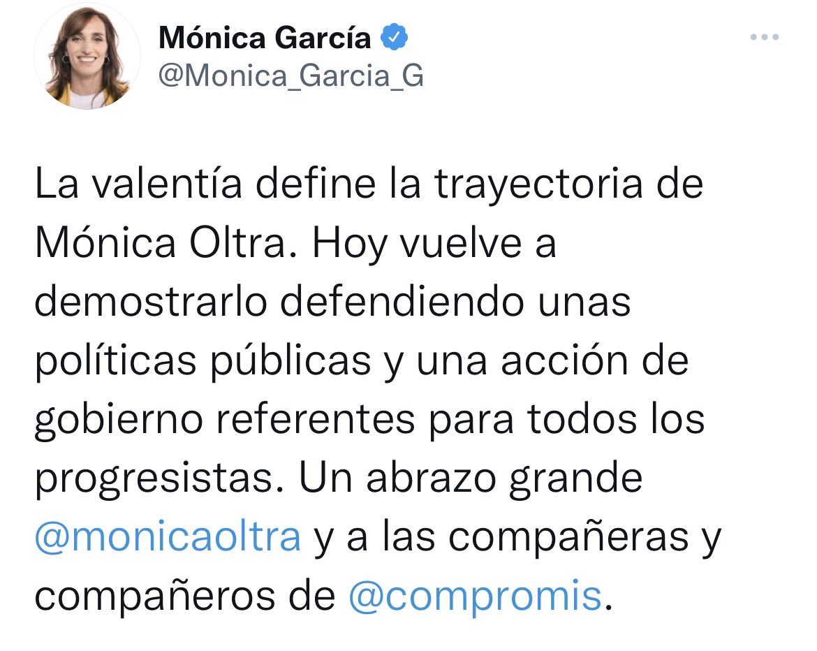 Mónica García Twitter