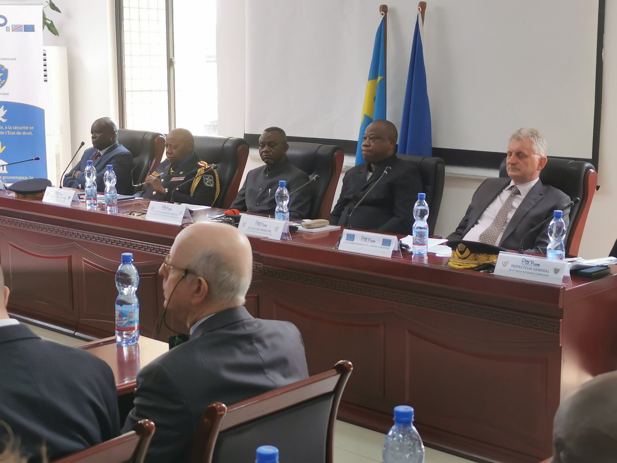 Enabel_en_RDC's tweet photo. Lancement officiel aujourd'hui de la 3e phase du Progr. d'Appui à la Réforme de la Police #PARP3, programme financé par @UEenRDC et mis en oeuvre par #EnabelRDC, @AfricaDcaf et @Coginta. Presents : VPM, Min. de l'interieur, @Jmchataigner, @comgenpnc et autres invités.
#police https://t.co/1rWAdHZkLo