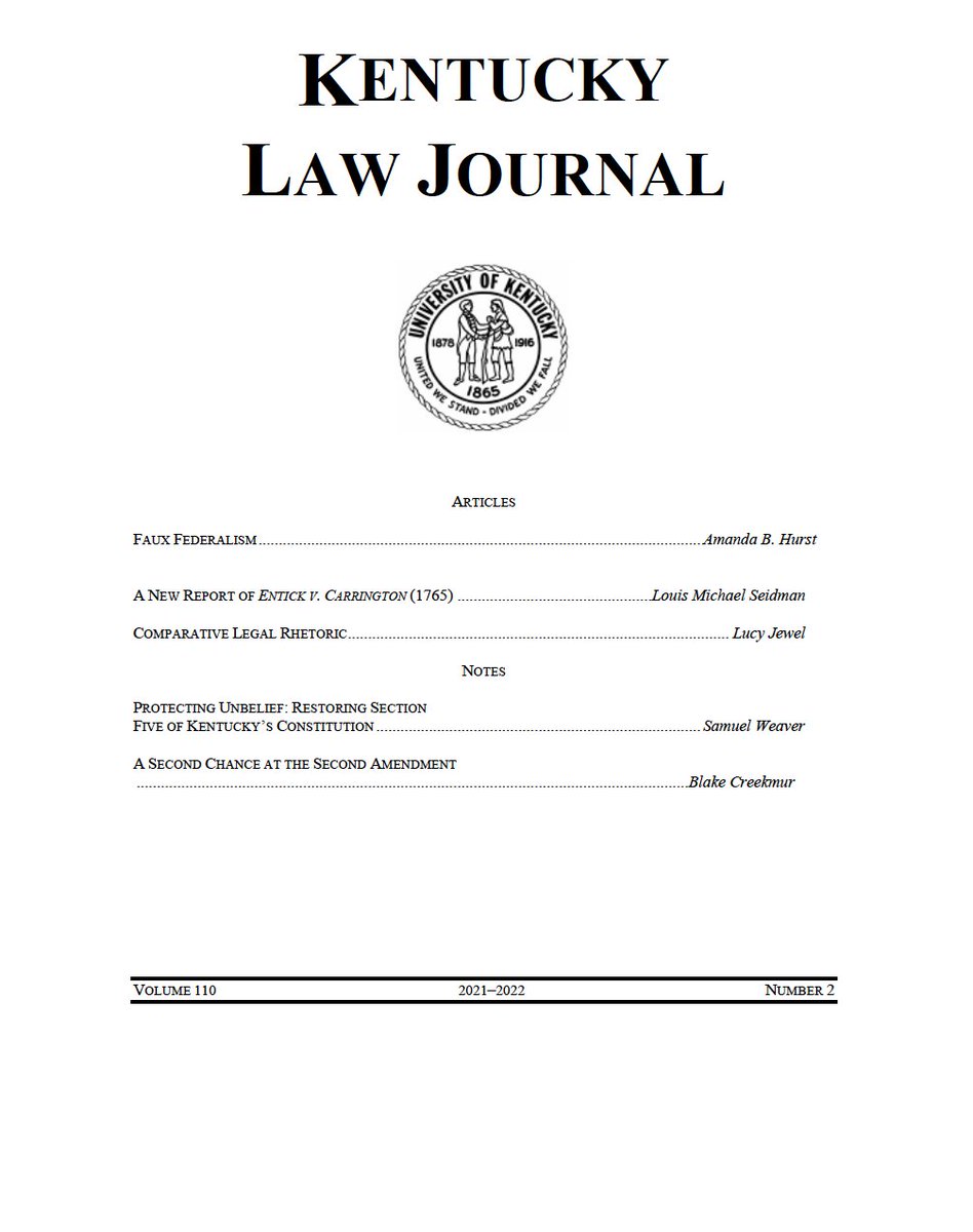 Kentucky Law Journal | Vol. 111 tweet media