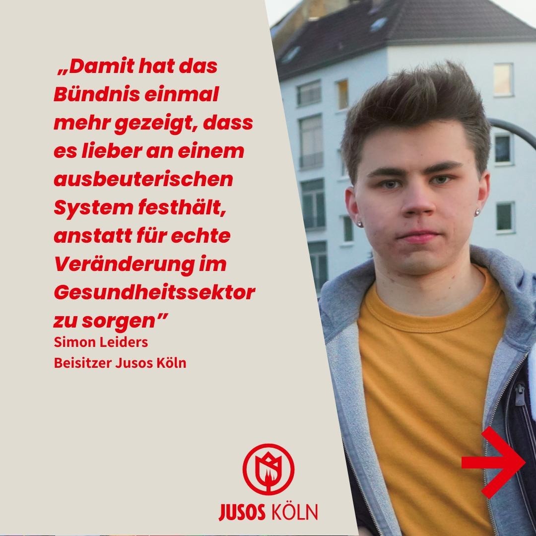 jusoskoeln's tweet photo. Wir solidarisieren uns mit den Beschäftigten der 6 Unikliniken des Land NRW in ihrem Kampf für einen #TVE  @notruf_nrw
Umsonst entsetzter sind wir über den Beschluss des Bündnisses von @GrueneKoelnRat, @_CDU_Koeln und @VoltNRW https://t.co/T8S8tZWuLG