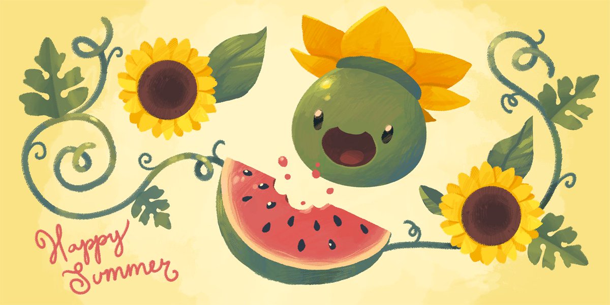 slimerancher's tweet photo. 🍉 Happy first day of summer, Ranchers! 🍉 https://t.co/lE6BpGc1bM