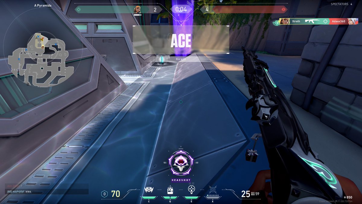 Xirreth's tweet image. Well...  I guess I am proud of myself! 🦾

Not as good on Raze as Bungee still flexing a bit 🤍💙

#inbetweencalls