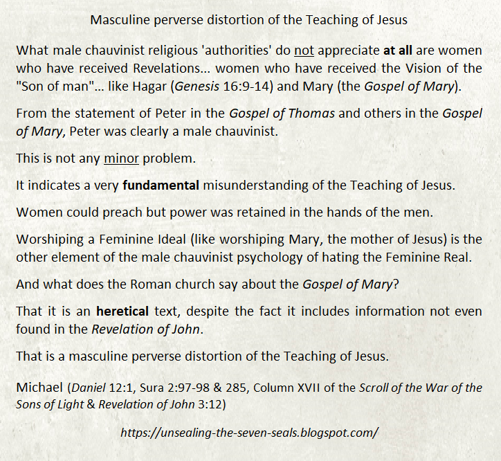 TheUnsealing's tweet photo. Masculine perverse distortion of the Teaching of Jesus

Gospel of Mary https://t.co/z1BUjQBroi 
Gospel of Thomas https://t.co/UhWna1CVqH  
Website https://t.co/9EezeL9HW1 

#GospelOfMary #GospelOfThomas #NagHammadi #Egypt #TeachingOfJesus #Gospels #Masculine #FallenConsciousness https://t.co/AQpthoJvdj