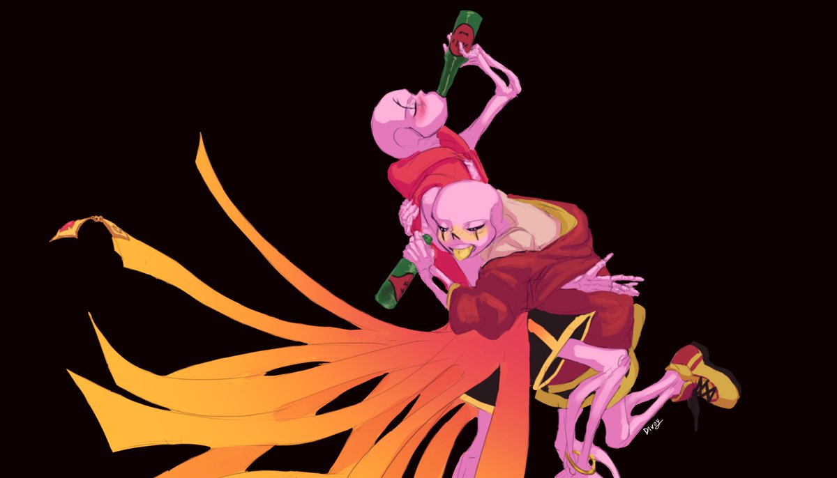 Divoy_'s tweet photo. Party night again!
#UndertaleAU #Underluck #Firetale #Sans https://t.co/sD9jBPEP59