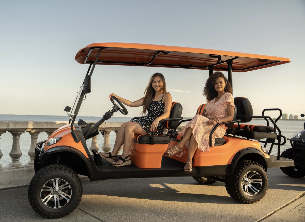 _IconEV's tweet photo. We "Lift" fun to new heights. The ICON EV i60L. 🧡 🔋 🔌 ⚡ #iconev #iconelectricvehicles #gogreen #electricvehicle #electricvehicles #lowspeedvehicle #lowspeedvehicles #lsv #beanICON https://t.co/Q8LWQpoD4U