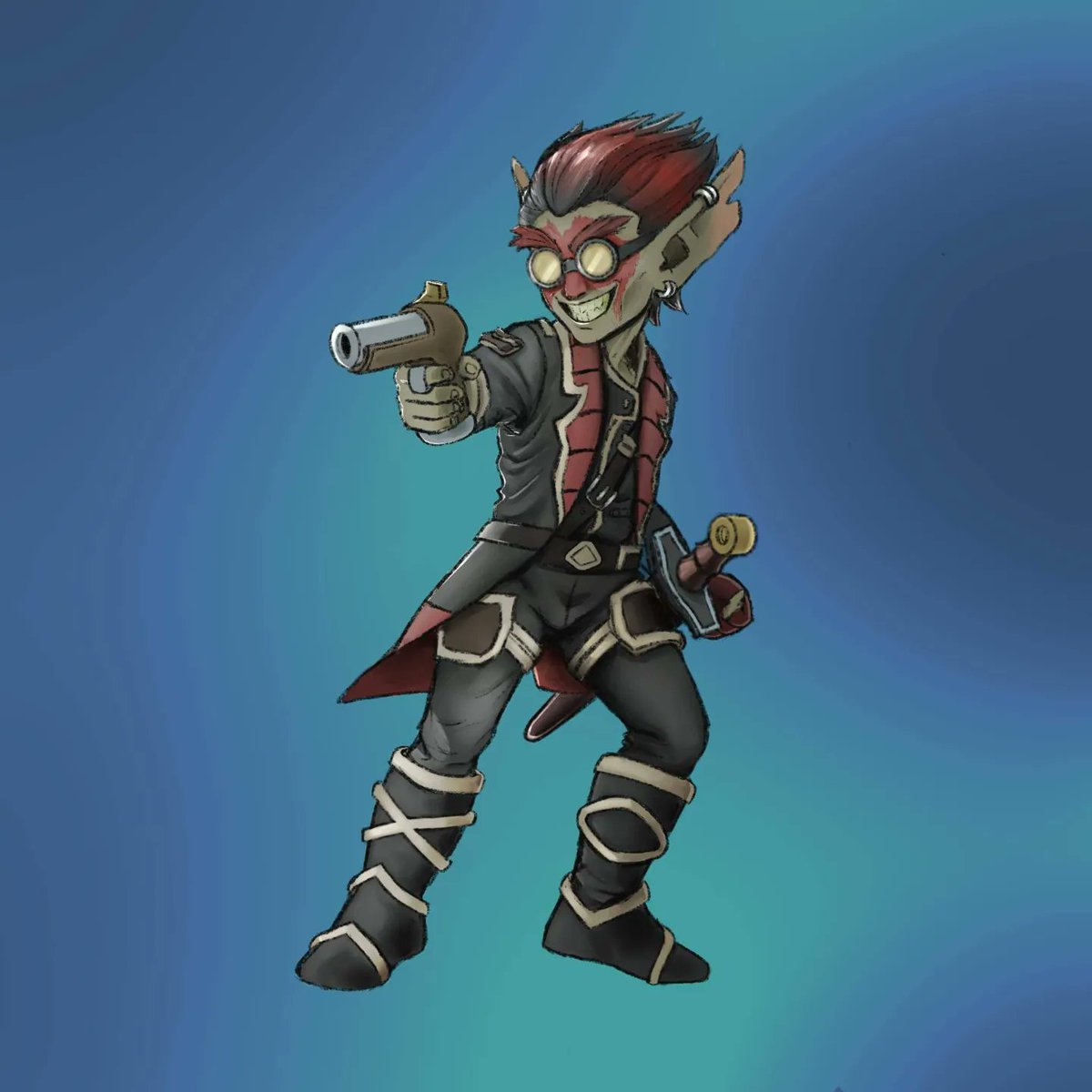 tardy_marty's tweet photo. We recently did a DND campaign for my birthday. It was a majestic goblins they were so much fun drawing. A few of these characters were based of off Hero forge our characters names are;
Cassandra, GobboHald, Zanzik, Khinkea, Grigled 
#dndcharacter #goblin #procreate #heroforge https://t.co/UprNT8hkFI
