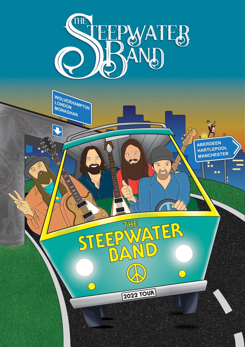 bluesrock_abdn's tweet photo. Thank You to Rachael’s Pet Portraits who designed the t-shirt for @steepwaterband ‘s U.K. &amp; Irish tour. available at the merch desk with prints &amp; their new CD Re-Turn Of The Wheel. *Cash Only*  Rachael also designed our Blues Rock Aberdeen seagull who makes a sneaky appearance https://t.co/SDT2AcD8Se