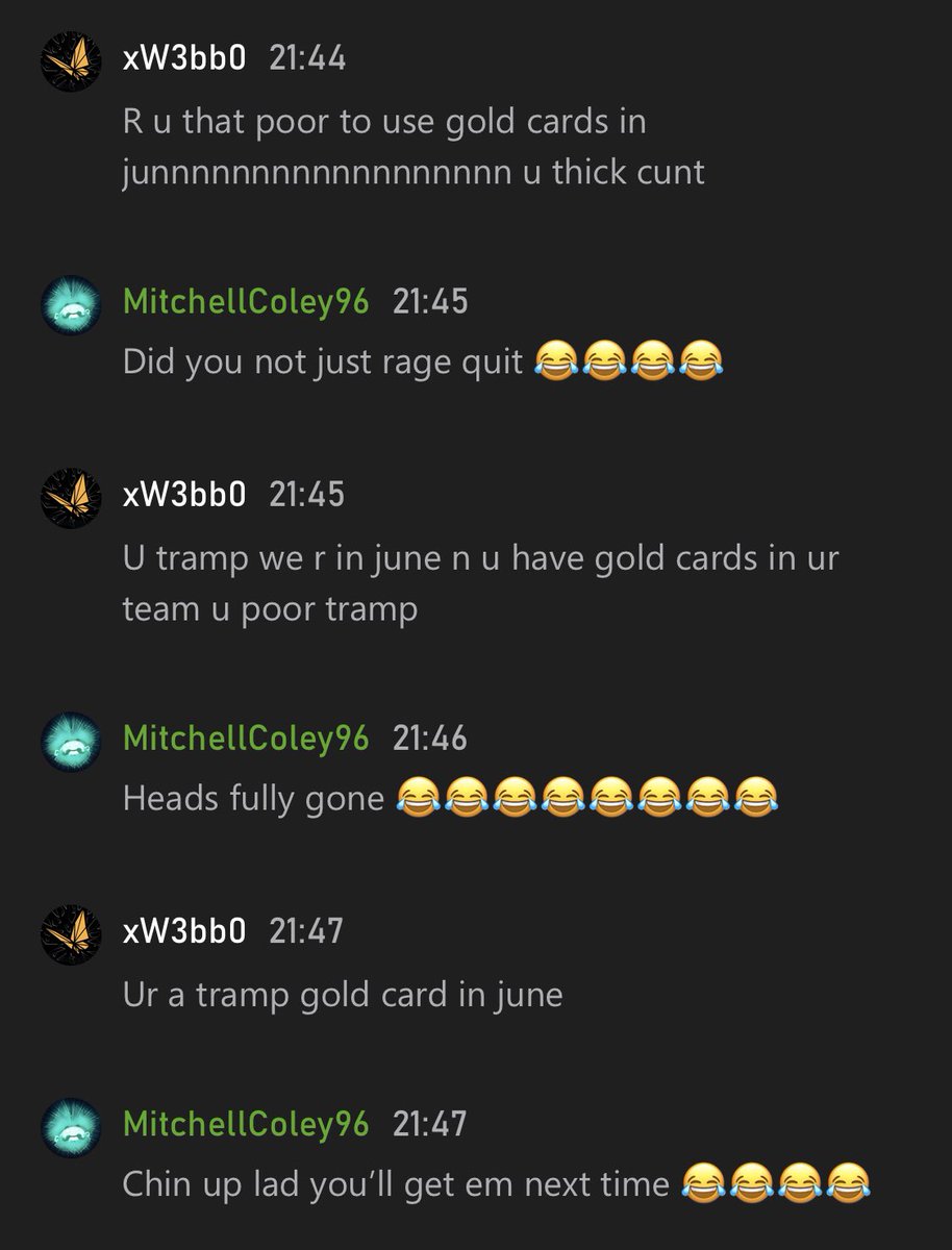 yesbruvyt's tweet photo. He quit at 2-0 and this is the message I got 😂😂 love it #FIFA22 #fifarage #fut22 https://t.co/QaGkFFckhM