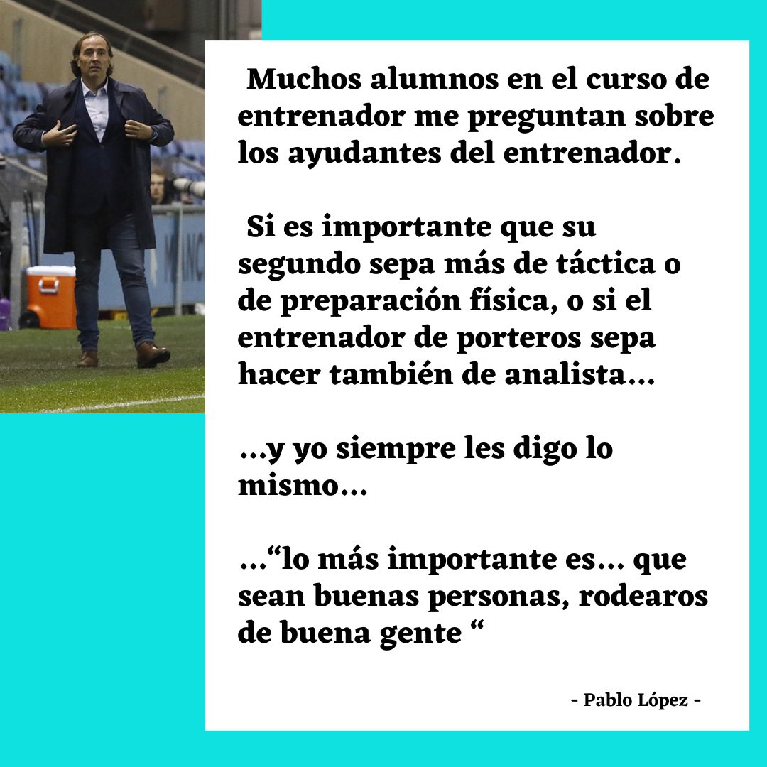 Los ayudantes del entrenador…