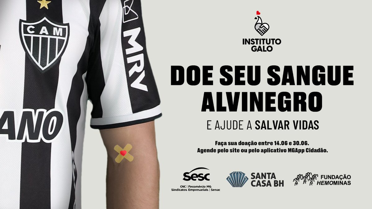 Alô, Massa, vamos doar sangue? 🩸

🗓 A campanha #DoeSeuSangueAlvinegro vai até 30/06. Você pode agendar a doação pelo site ou pelo aplicativo MG App Cidadão. Ajude a salvar vidas!

<a href="/InstitutoGalo/">Instituto Galo</a> 🏴🏳️