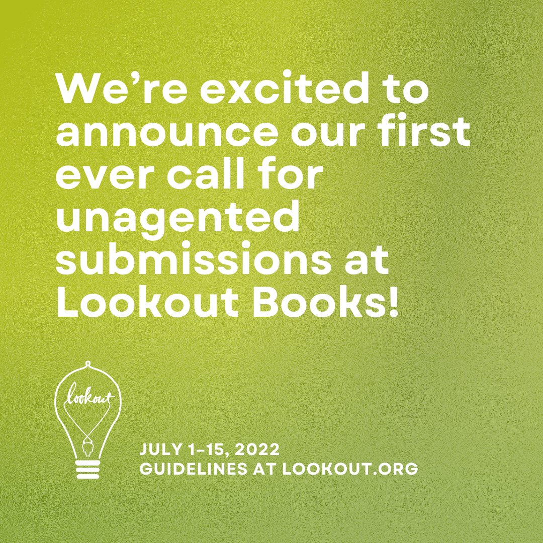 Lookout is excited to announce our first ever open submission window from July 1 to 15! So polish those query letters and proposals, and read the full guidelines here (bit.ly/39He4wg).