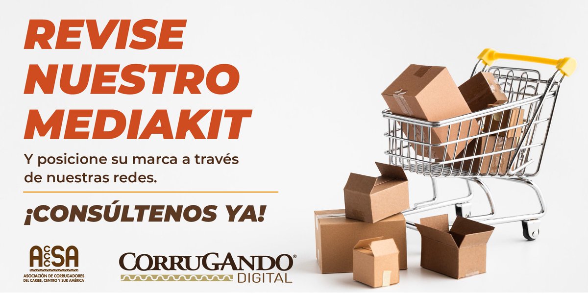 corrugando's tweet photo. La Revista CORRUGANDO, sus redes sociales y las de ACCCSA conforman un sistema de información especializado ideal.

🖥️📥🔎 Aproveche sus múltiples posibilidades y Consulte acá nuestro MEDIA KIT+: https://t.co/QwmG1rvbAy

#CorrugandoDigital
#TodoSobreCartón
#SuCajadeBuenasNoticias https://t.co/v8roH4yZIE
