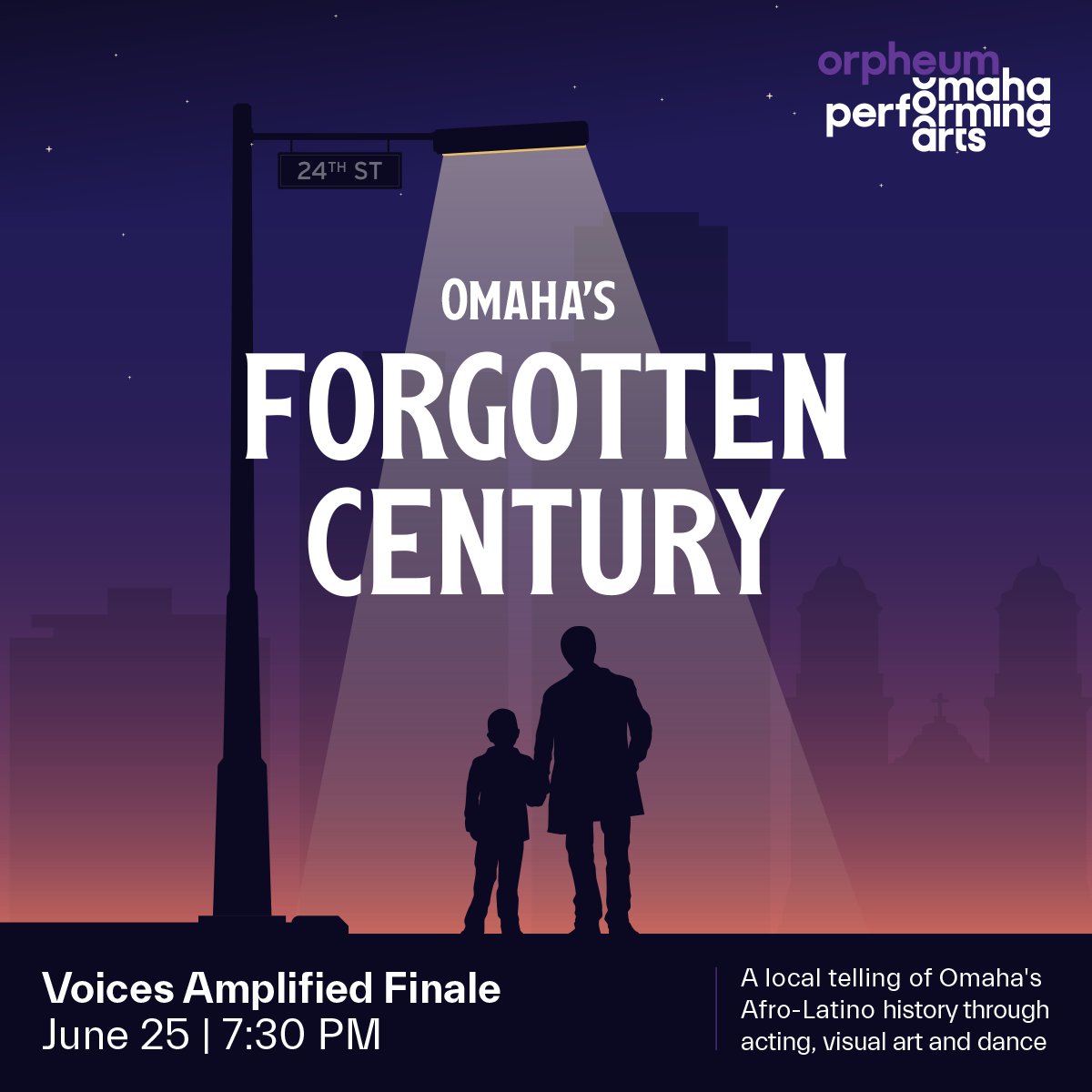 “Omaha’s Forgotten Century”—a free performance at the Orpheum Theater at 7:30 p.m. on June 25—celebrates the rich cultures and histories of the Black and Latino communities in Omaha. tinyurl.com/3cr9ctxk