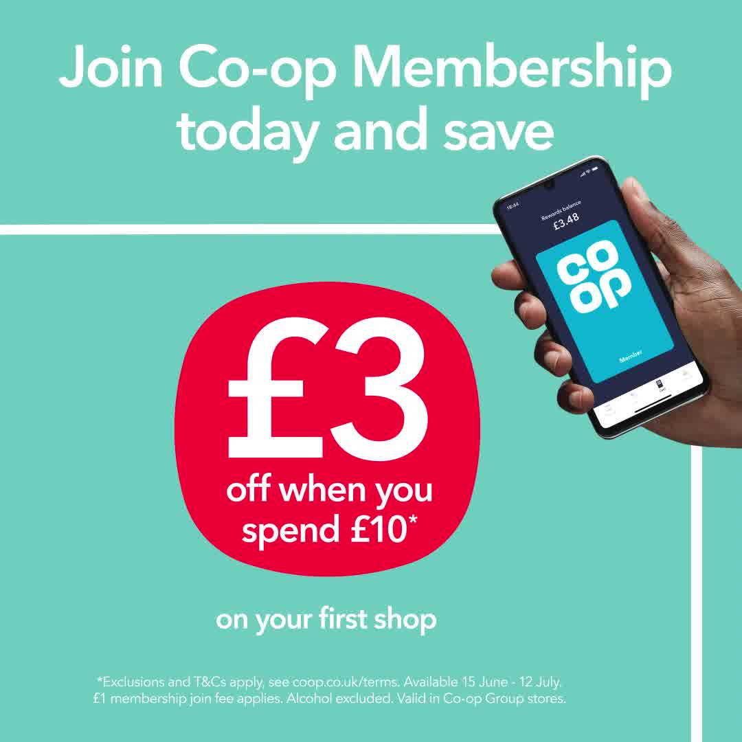 When you join <a href="/coopuk/">Co-op</a> as a new member you can get £3 off when you spend £10 #ItsWhatWeDo
coop.uk/2mSiXct