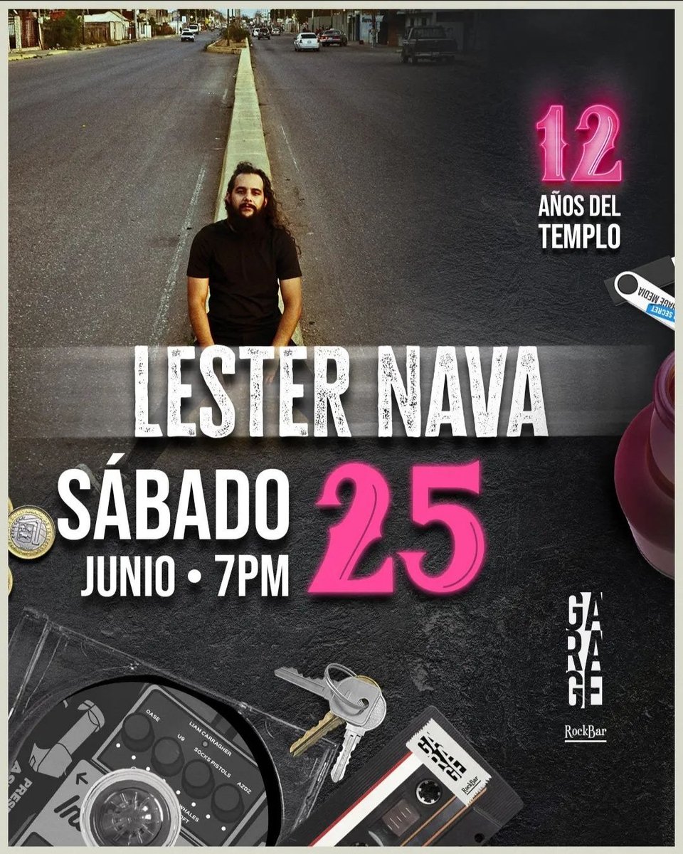 Nos vemos en #Merida el sábado 25 de junio en el Templo del Rock <a href="/Garagerockbar/">Garage Rock Bar</a>
