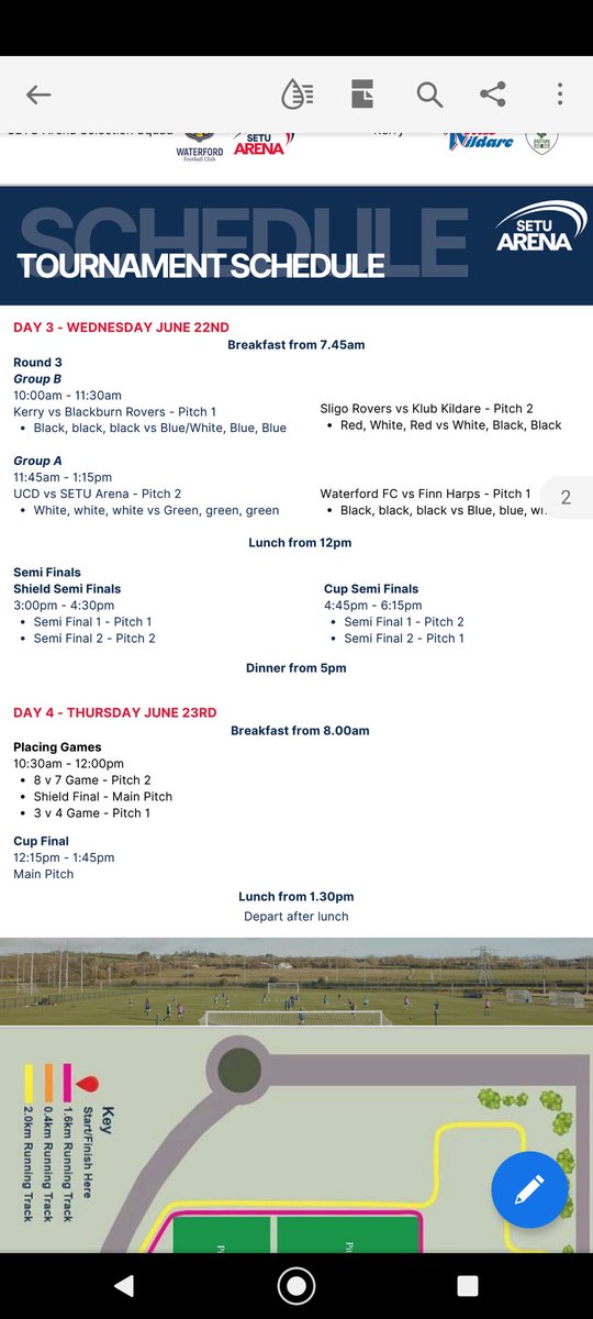 rayhibs's tweet photo. Fixtures for day 2 in The WIT Arena tomorrow with the final group games followed by the semi finals with the finals on tomorrow. Well worth a look for anyone with free times on their hands tomorrow. #bluess https://t.co/OrnJmheiDe