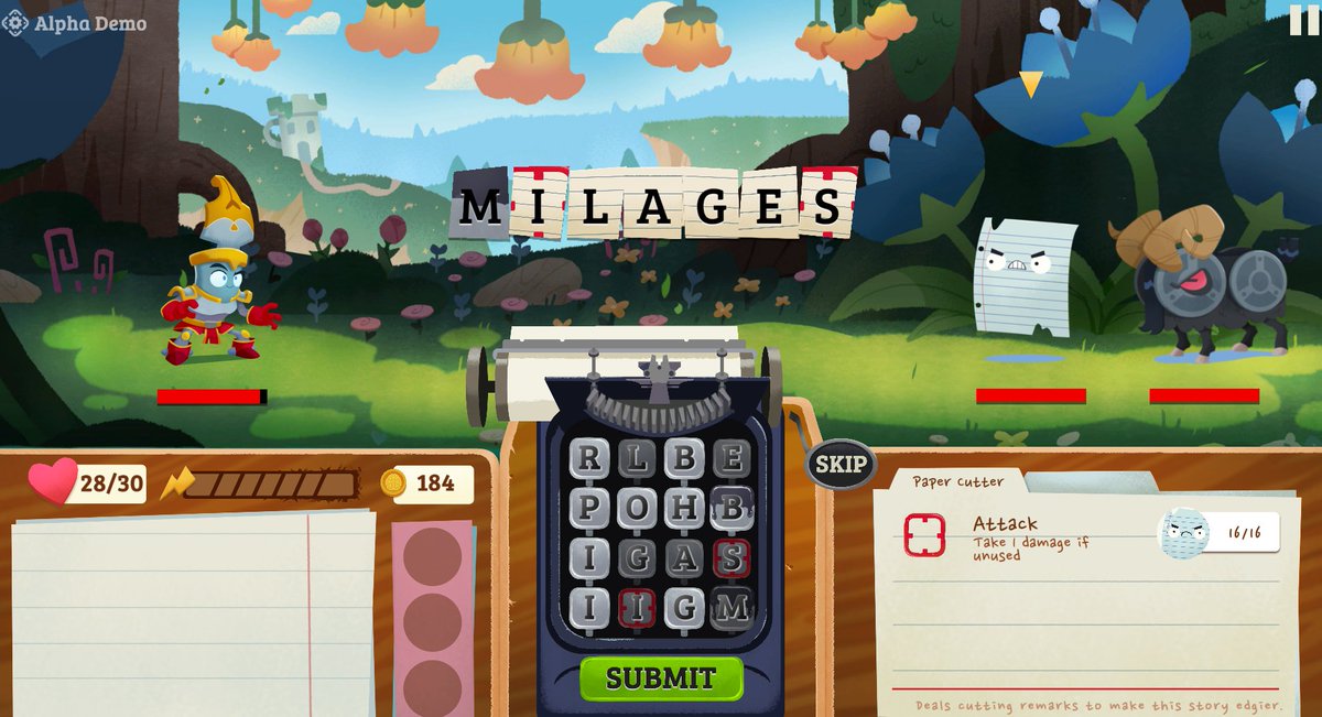 TicTocGames's tweet photo. In Writer's Block "fighting the blank page" is very literal

#indiegame #gamedev #writersblock https://t.co/GfKFmfhwUr