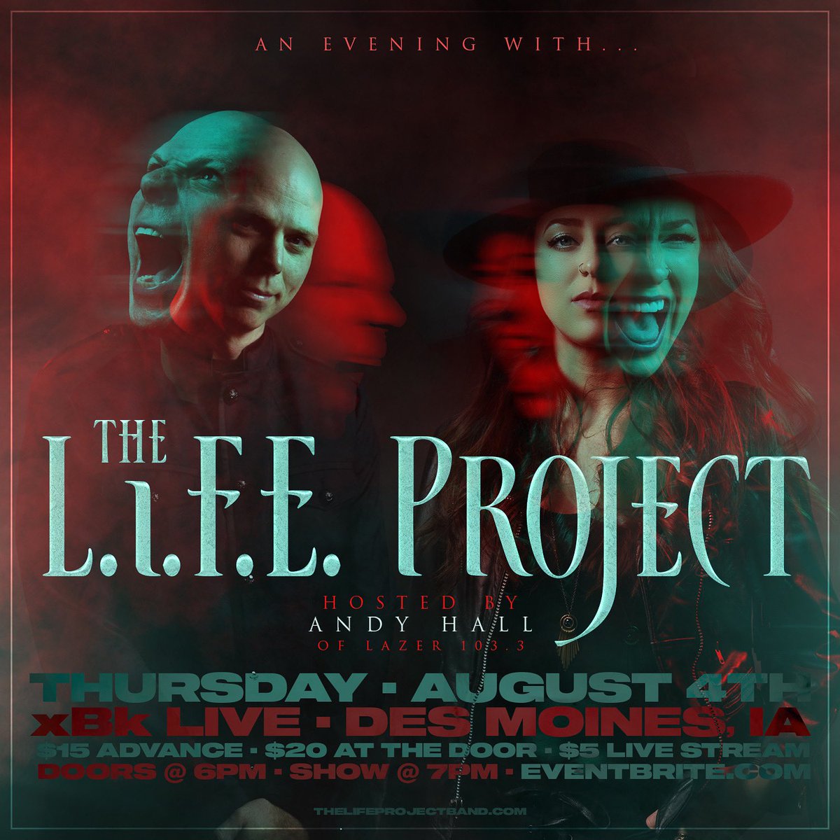 We’re very excited to reveal we’ve got a new show coming up at <a href="/xBklive/">xBk Live</a> in Des Moines, Iowa on Thursday, August 4th, hosted by <a href="/AndyHallRadio/">Andy Hall</a> of <a href="/lazer1033/">LAZER 103.3</a>! In-person tickets are on-sale now at thelifeprojectband.com, with livestream tickets available now for $5. We can’t wait!!