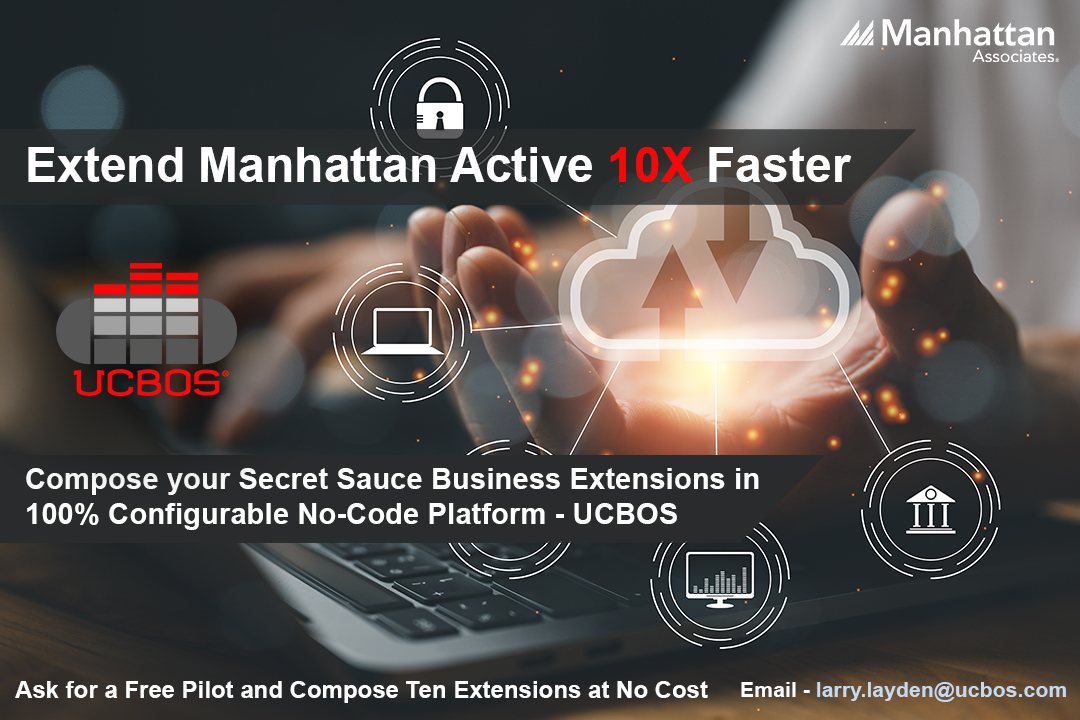 UCBOS1's tweet image. Extend Manhattan Active 10X Faster!

Compose your Secret Sauce Business Extensions in 100% Configurable No-Code Platform. @UCBOS1 

Ask for a Free Pilot and Compose Ten Extensions at No Cost!

Email larry.layden@ucbos.com to know more!