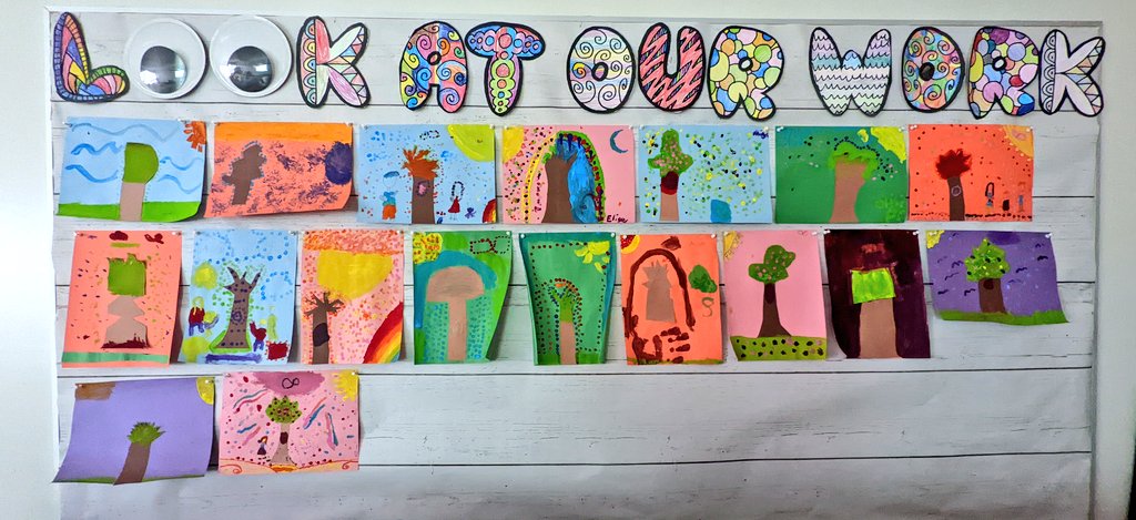 For National Indigenous Peoples Day, we read Leah Dorion's The Giving Tree and created art inspired by the book. <a href="/lakevistaschool/">Lake Vista School</a>