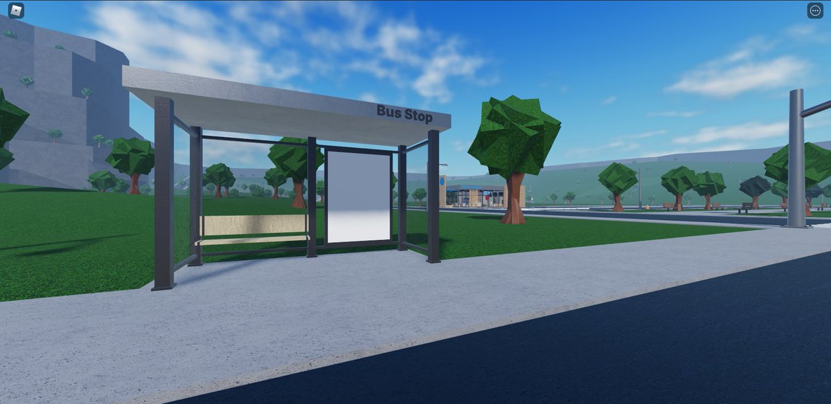 Bloxy Burgers and a small bus stop have been mostly completed minus some decals! I’ll post the revamped trees when I do them! I have no set release date on it yet. 
#bloxburg #Roblox