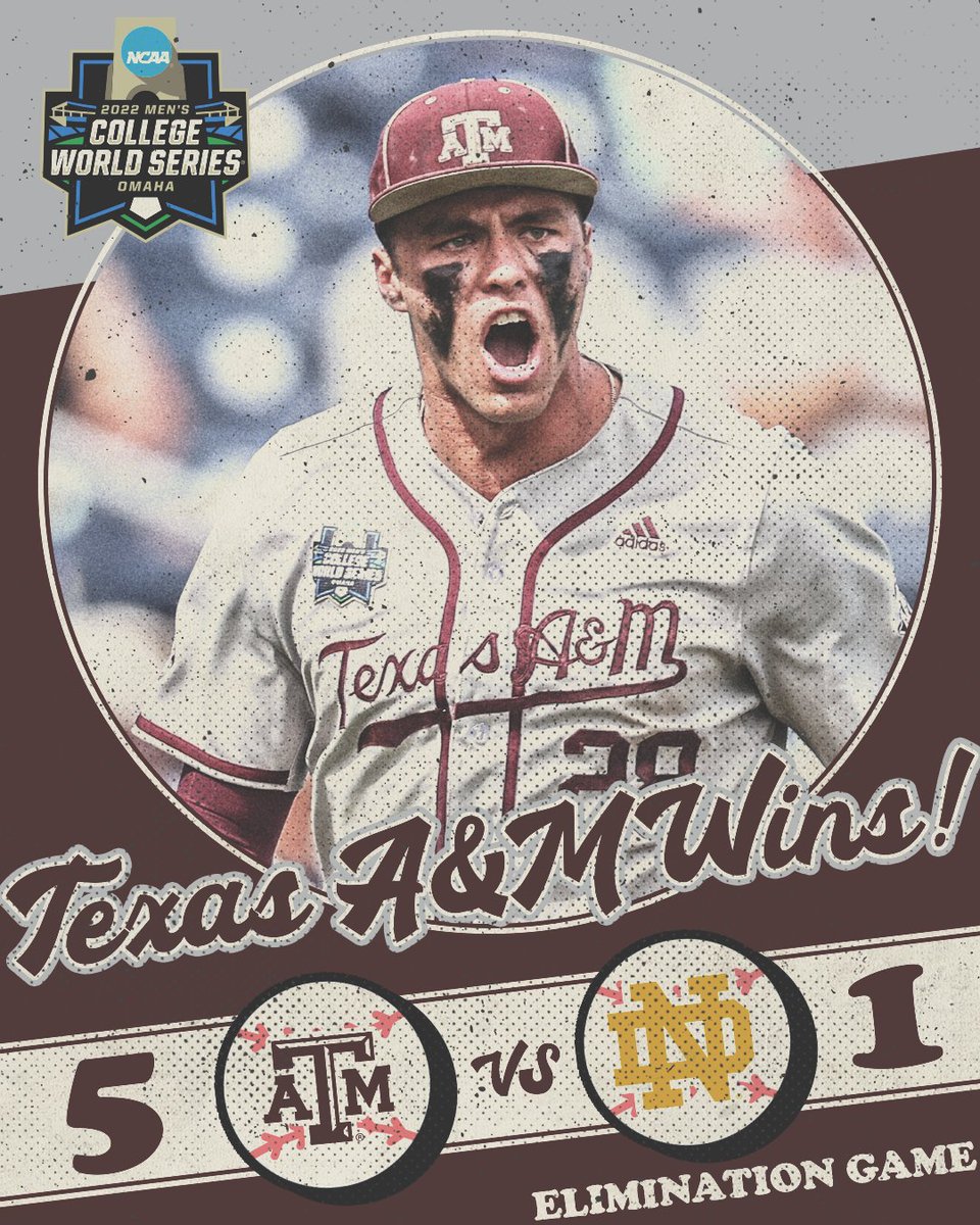 𝑺𝒖𝒓𝒗𝒊𝒗𝒆 &amp; 𝑨𝒅𝒗𝒂𝒏𝒄𝒆! 😤

<a href="/AggieBaseball/">Texas A&M Baseball</a> keeps fighting onward to the Semifinals in Omaha!

#MCWS
