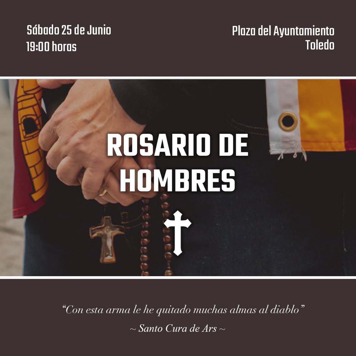 APL_Pio's tweet photo. Os esperamos! #rosariodehombres #rosarioentoledo https://t.co/Oibr4xlyG4