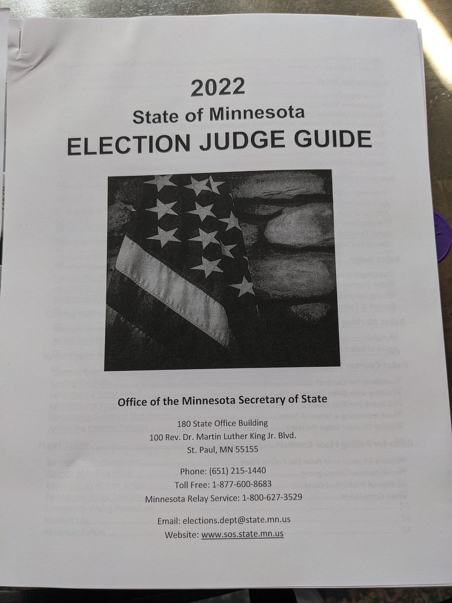jacobly_'s tweet image. Some light reading, courtesy of @MNSteveSimon 

@MNSecofState #ElectionJudge #MN2022 #MNSOS