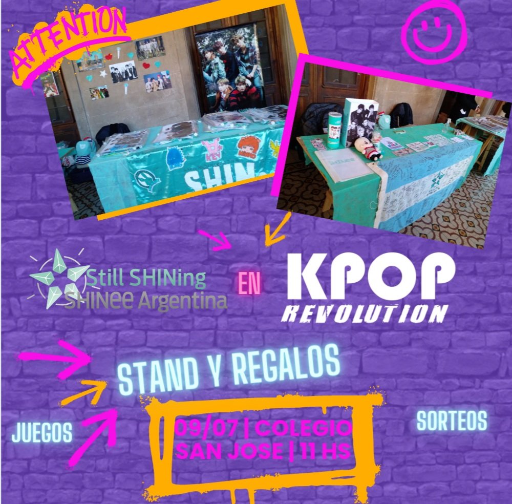 SHINeeArg's tweet photo. 💫 SHINee ARGENTINA  EN KPOP REVOLUTION 💫 

Los esperamos en la próxima edición de Kpop Revolution con una bello stand de SHINee lleno de juegos, sorteos, regalitos, proyectos. 

SÁBADO 9 DE JULIO DE 2022 Colegio San José (Azcuénaga 158- CABA) - 11 a 19hs @KRevolutionArg https://t.co/Jt9JIR0Npe