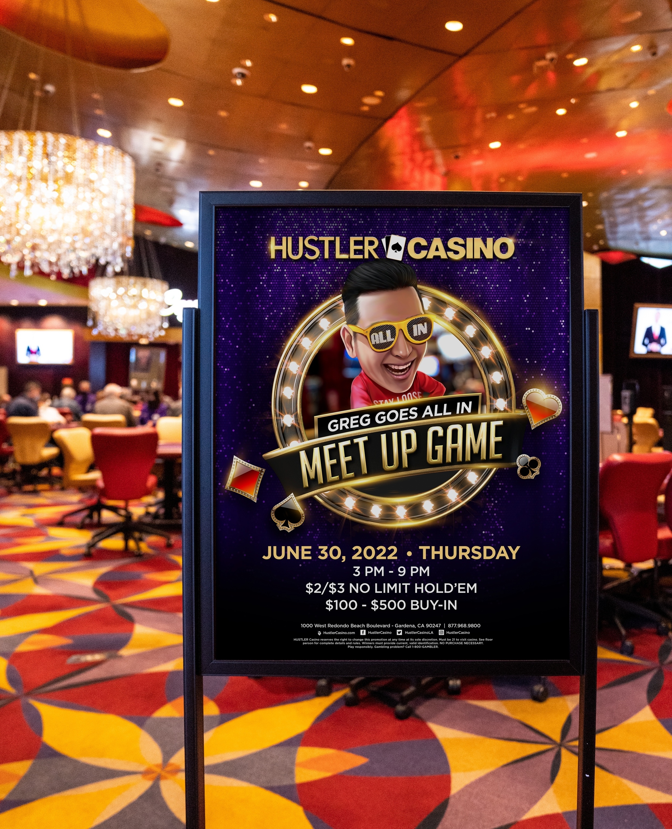 Hustler Casino Gardena CA $2 Chip 