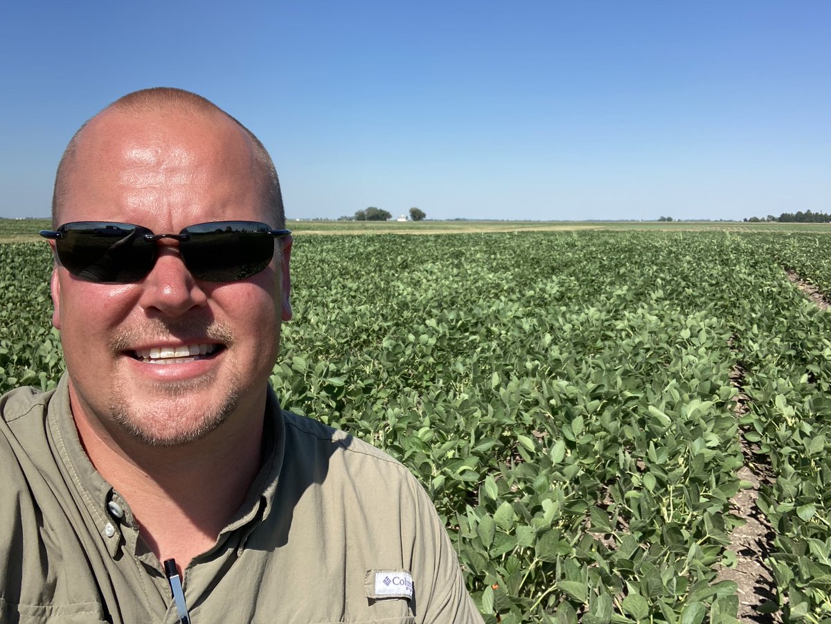 It’s hot and dry for this Summer Solstice Soybean Selfie! However our early April planted beans are off to a great start and at R2! #gettoknowxitavo #BASF